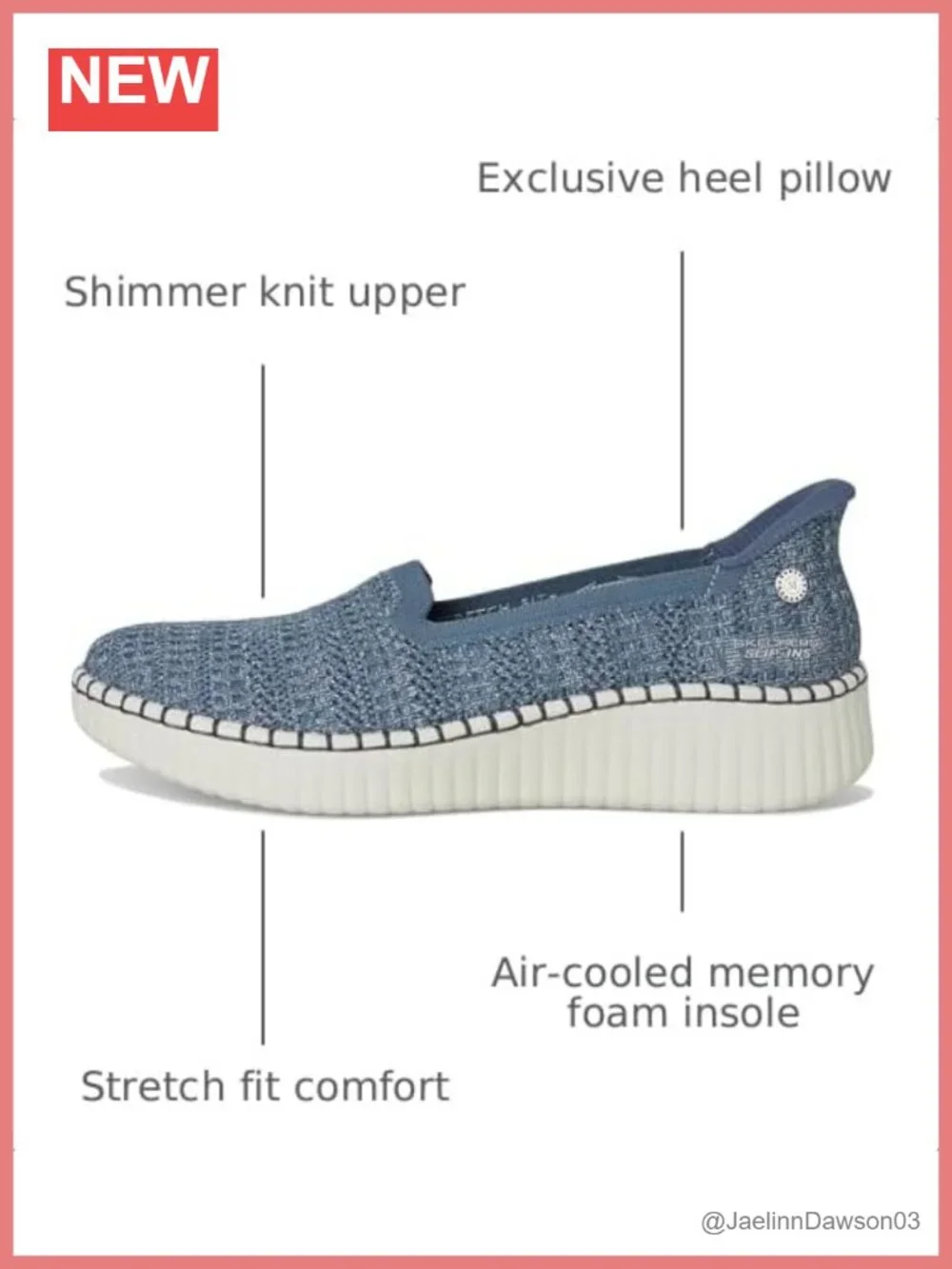 Slip-On Loafers Women Hands-Free Heel Pillow Memory Foam Walk Shoes